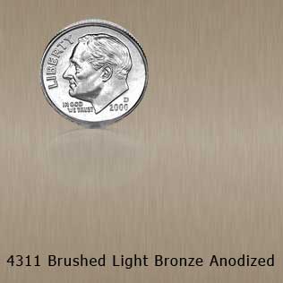 brushed light bronze anodized letter face finish