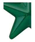 vacuum formed plastic letter color #2030 Dark Green