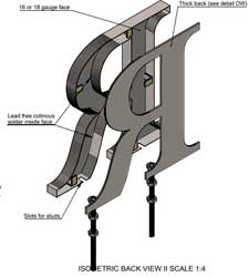 Top stud mount with thick backs