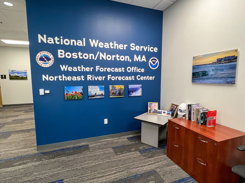 National Weather Service sign in Boston
