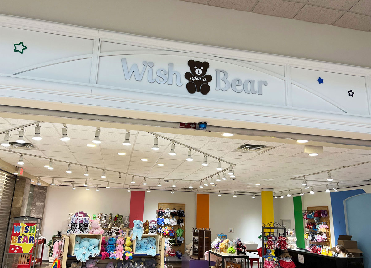 Wish upon a bear storefront sign