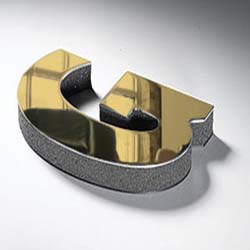 Metal on foam letters letters
