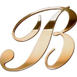 Letter B in Bronze