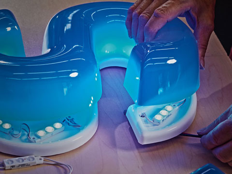 G-100 Face and Side Lit formed plastic letters