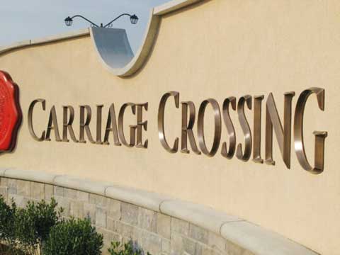 cast bronze sign letters for Carriage Crossing estates